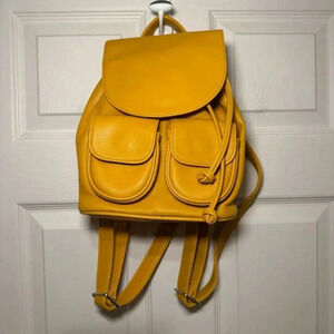 Vintage Inspired Wild Fable CLASSIC Mini Backpack Purse Mustard Faux Leather